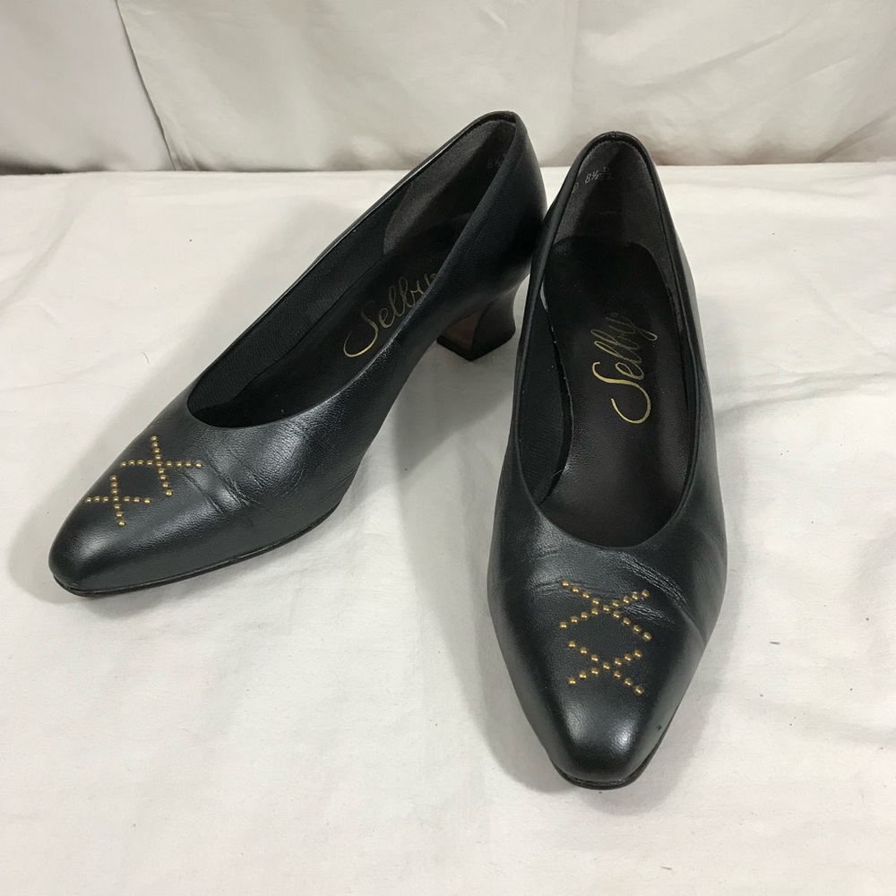 Selby Vintage Women’s Black Low Heel Comfort Pumps 8.5